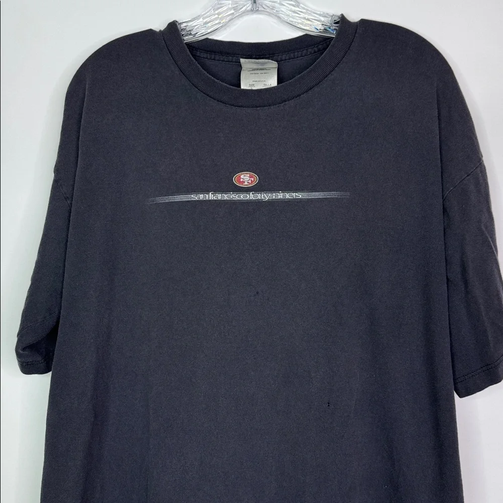 Vintage Adidas San Francisco 49s Black Tshirt Size Large